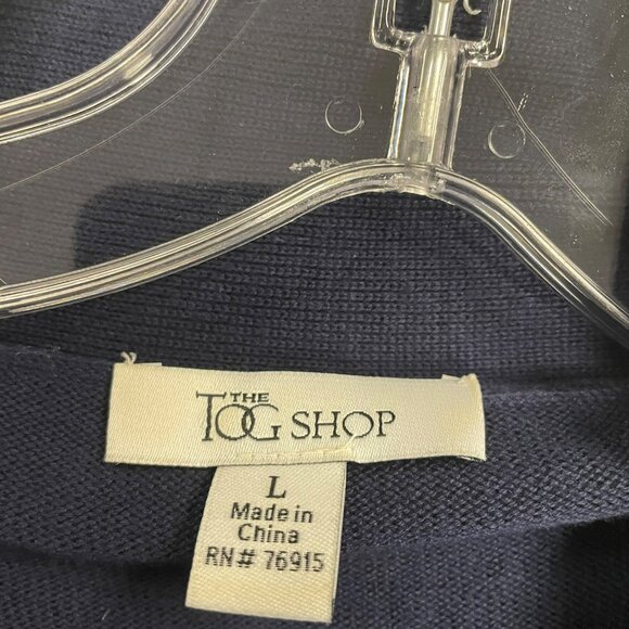 The TOG Shop Womens Striped Cardigan Set Lightweight Navy/Multi Size Large - Picture 8 of 8